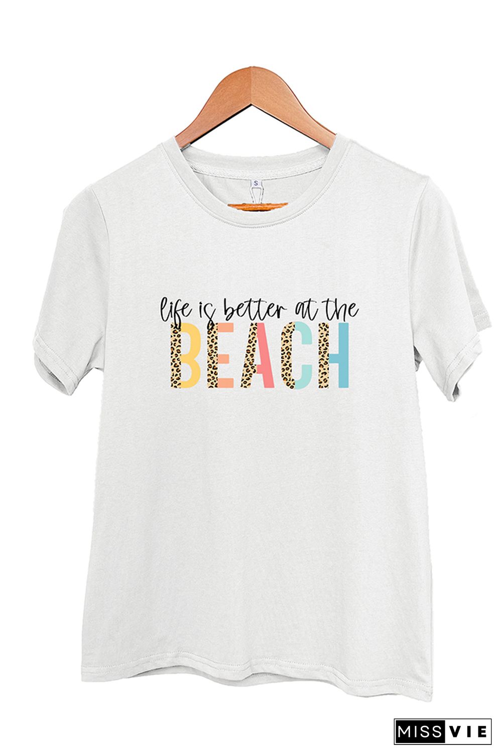 Life is better at the beach Sleeve Graphic Tee Wholesale