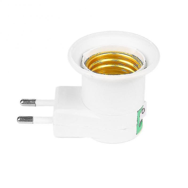 1pc E27 Eu Plug Adapter With Power On-off Control Switch E27 Socket Lamp Base Lamp Socket Home Acces