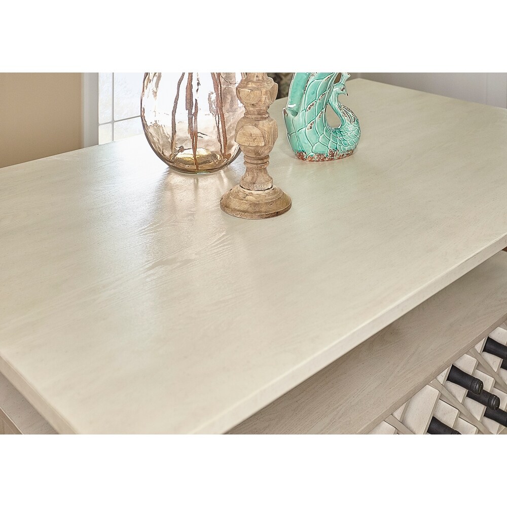 Linon Hayes White Wood Counter Table