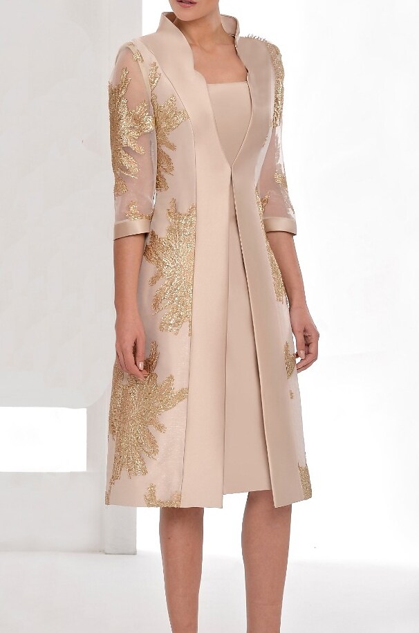 Women's Two Piece Dress Knee Length Dress