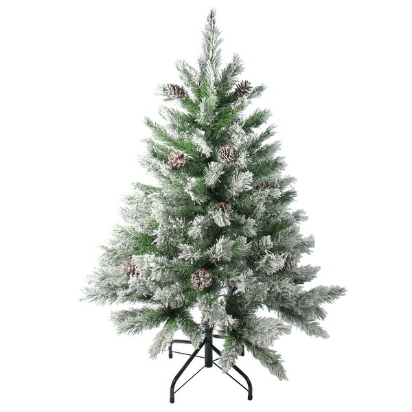 Medium Flocked Angel Pine Artificial Christmas Tree