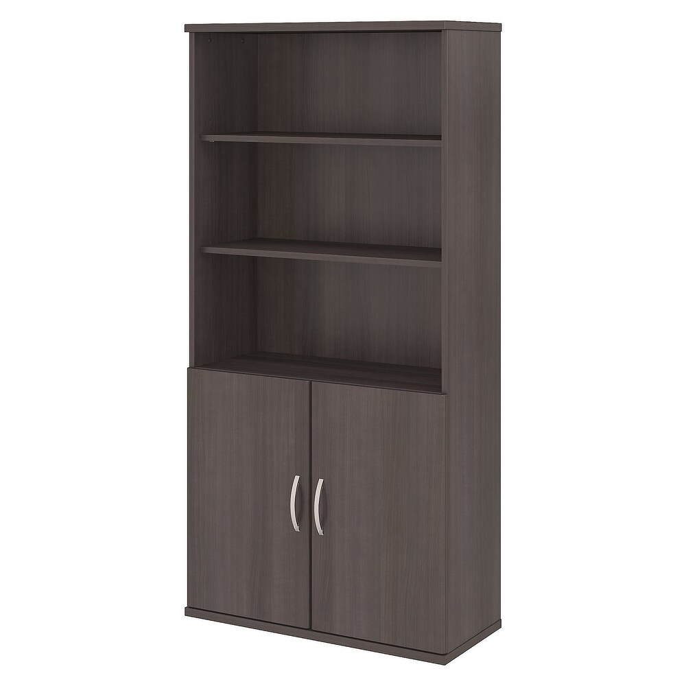 Studio C 5 Shelf Bookcase with Doors by Bush Business Furniture