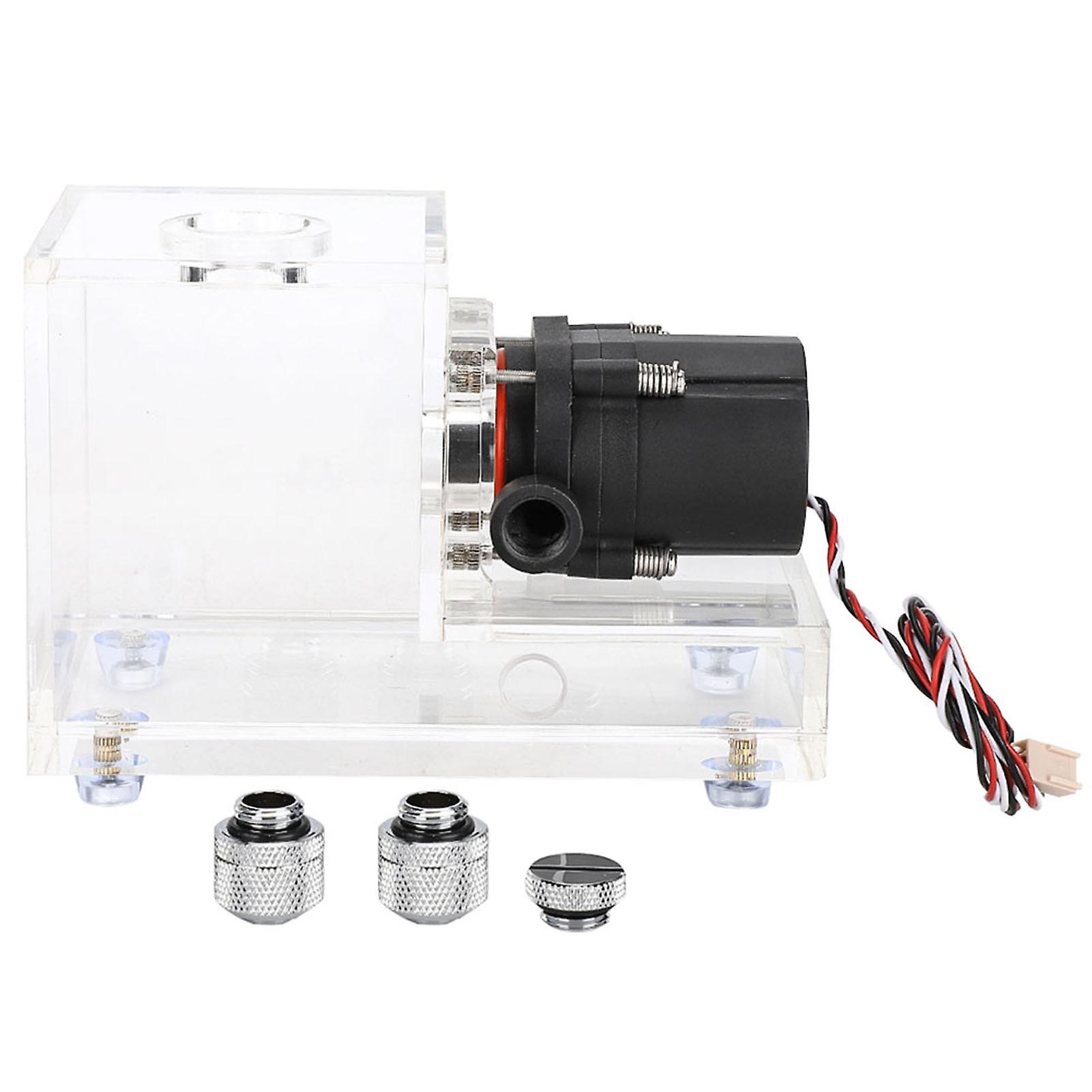 Full Transparent Integrated 600ml Pc Cooled Water Pump Acrylic Water Cooling Tank 600l/h