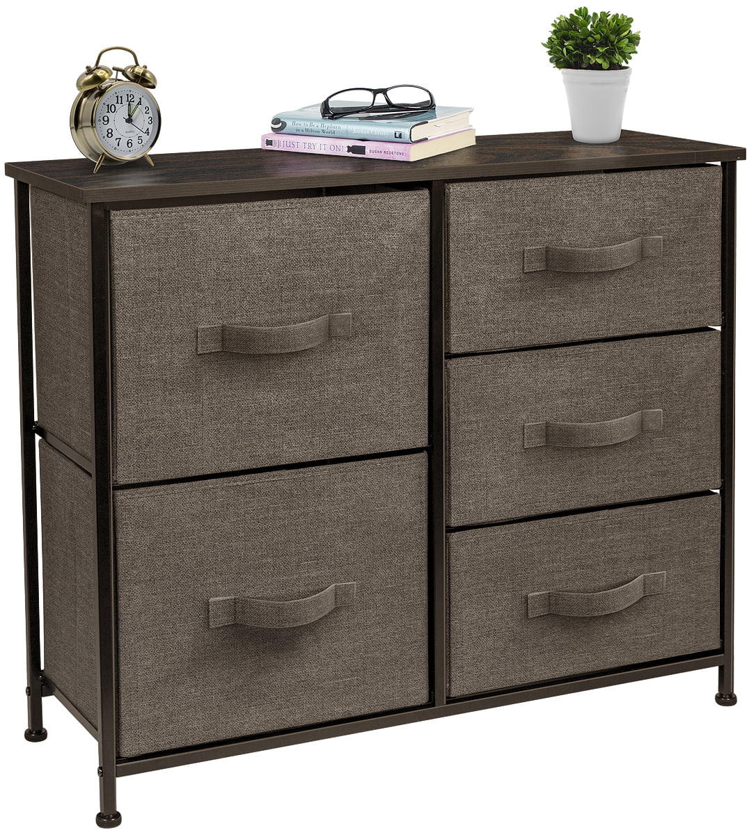 5 Drawers Chest Dresser - Brown