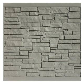 SimTek EcoStone 6 ft. H x 6 ft. W Gray Composite Fence Panel FP72X72GRY