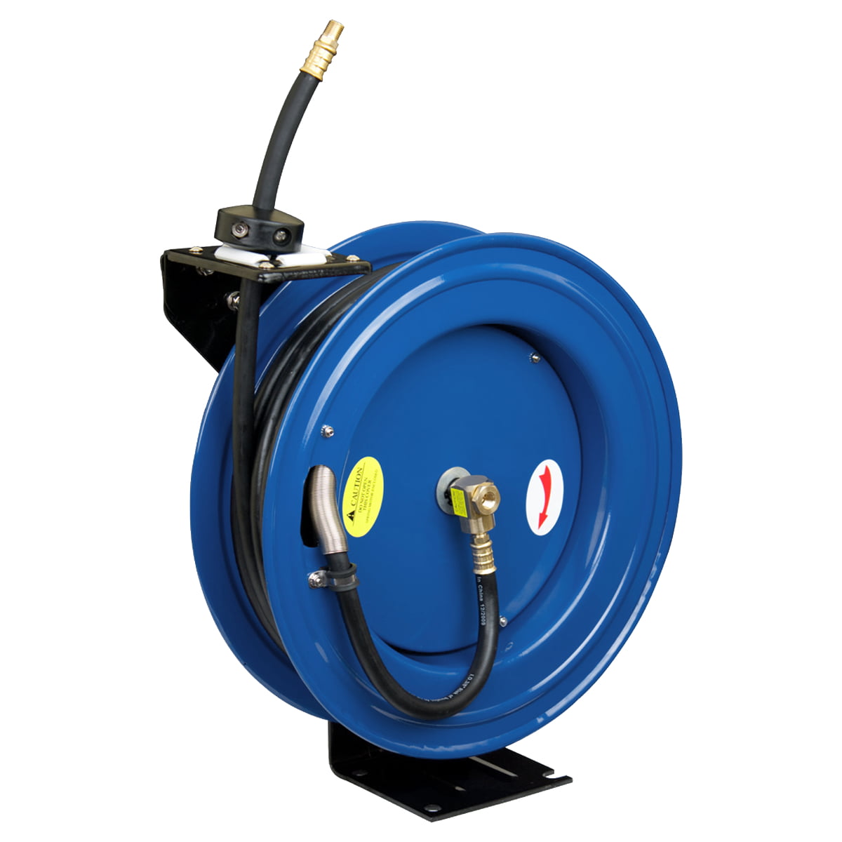 Cyclone Pneumatic 0.5in. x 50ft 300 PSI Retractable Air Hose Reel with Rubber Hose