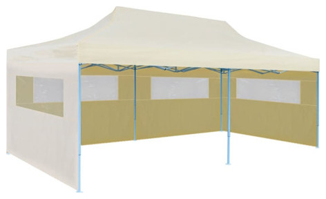 vidaXL Party Tent Foldable Pop up Gazebo Patio Pavilion Canopy for Beach Blue   Contemporary   Gazebos   by vidaXL LLC  Houzz