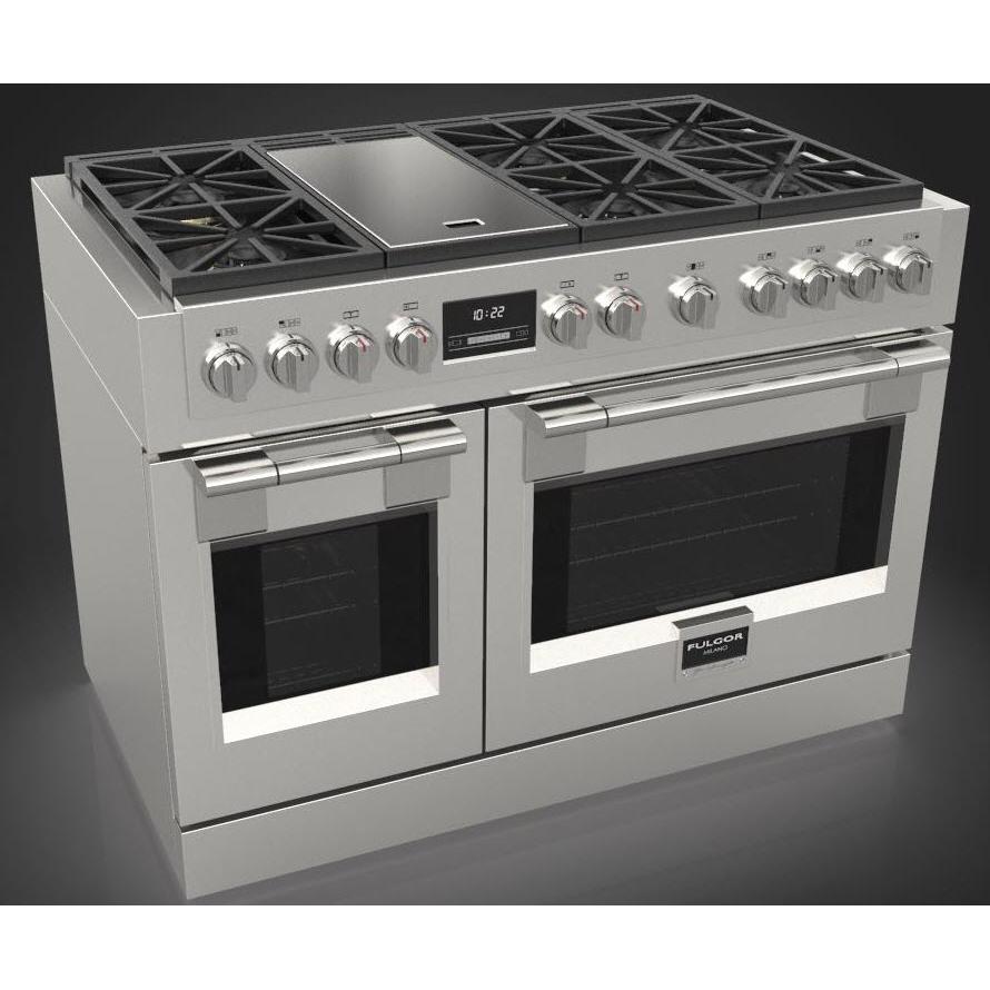 Fulgor Milano 48-inch Freestanding Gas Range with True Convection Technology F6PGR486GS2