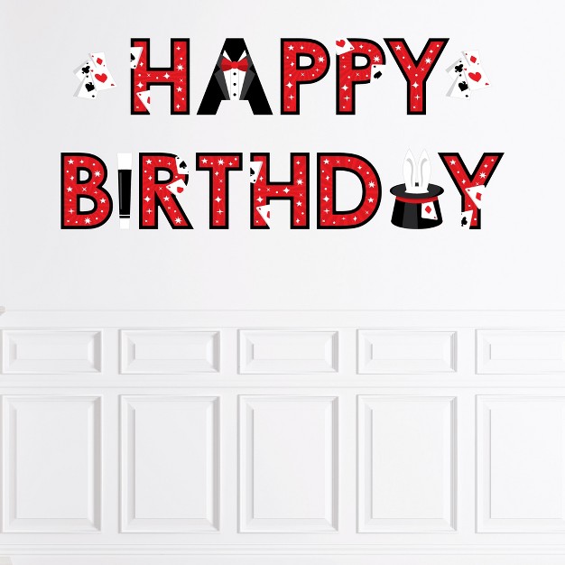 Big Dot Of Happiness Ta da Magic Show Peel And Stick Magical Birthday Party Large Banner Wall Decals Happy Birthday