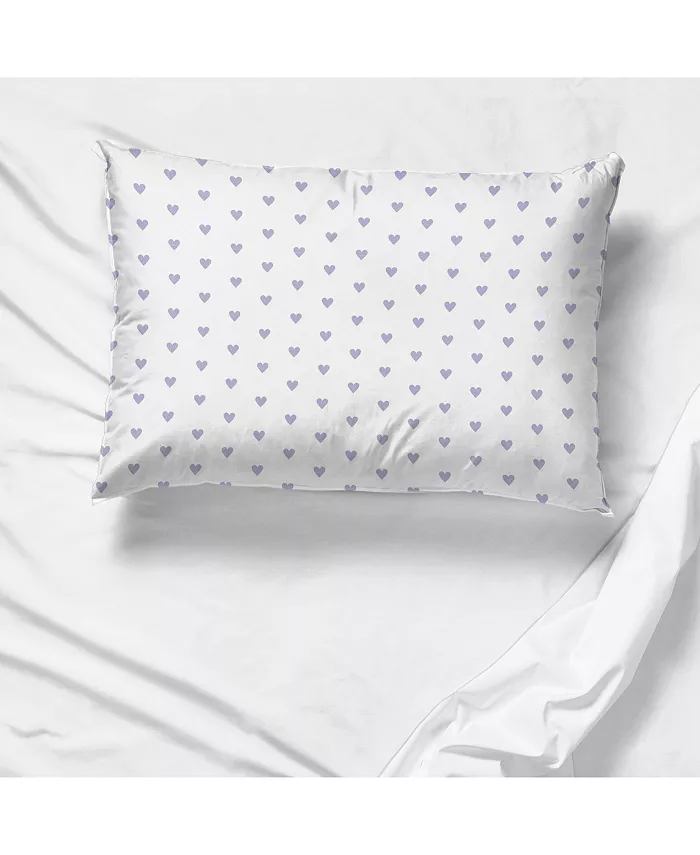 Saturday Park Purple Hearts 100% Organic Cotton standard Pillowcase