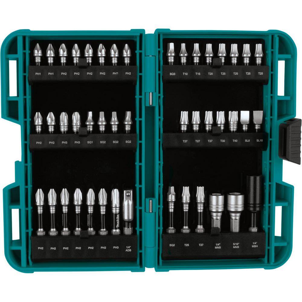 Makita IMPACT XPS Alloy Steel Impact Rated Screwdriver Drill Bit Set (45-Piece) E-01650