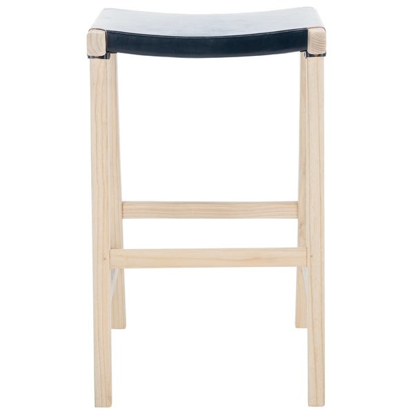 SAFAVIEH Aariz 30-inch Leather Rectangle Bar Stool - 18.5