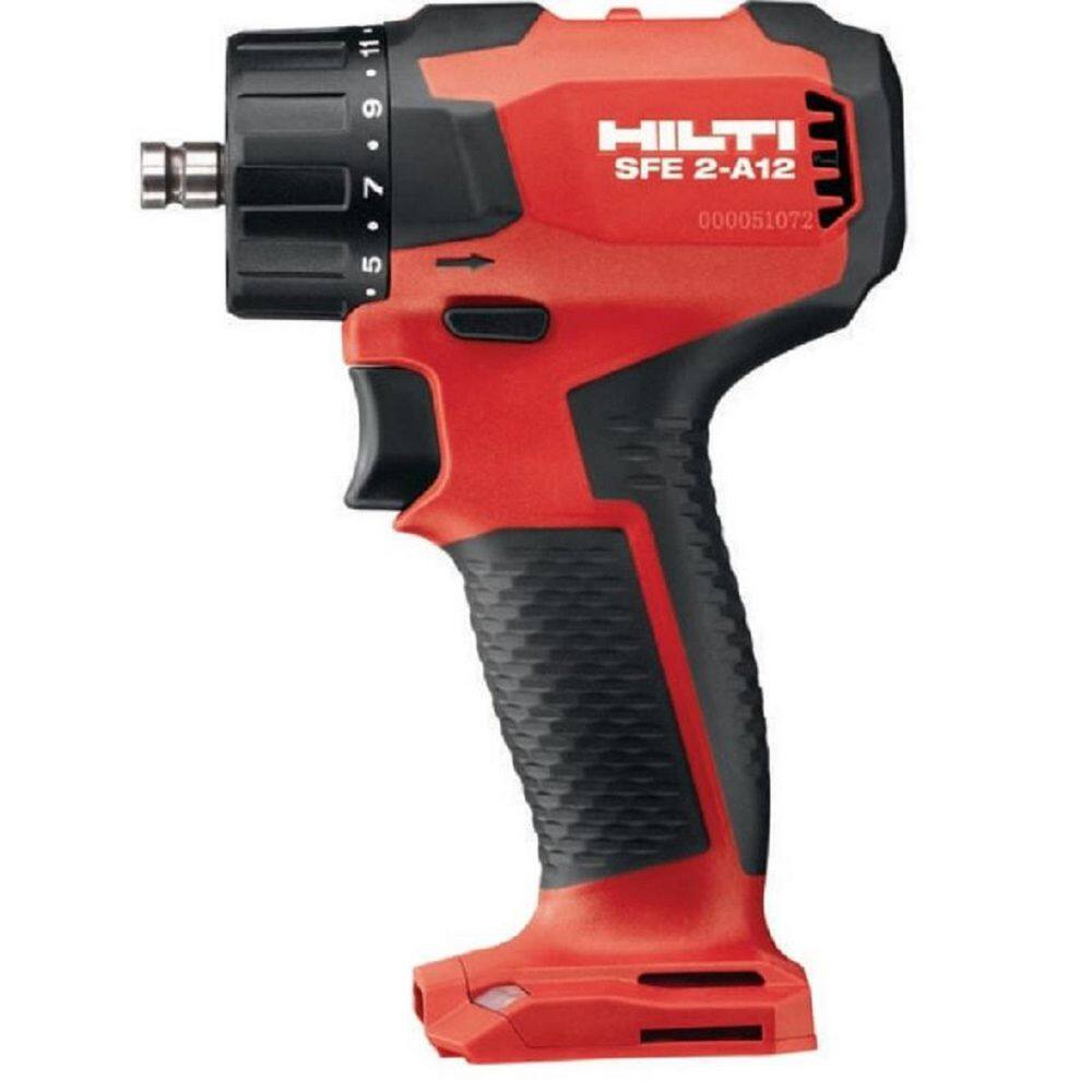 Hilti 12-Volt Cordless Brushless 12 in. Keyless Hex Drill Driver SFE A12 with Exchangeable Chuck Set (Batteries Not Included) 2241415