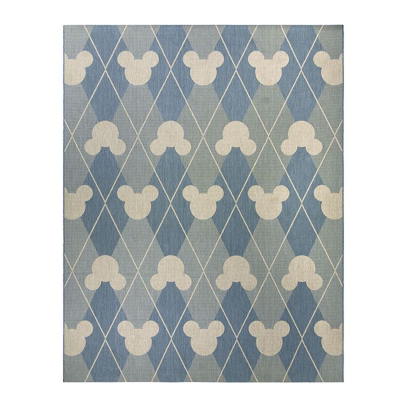 Disney's Mickey Mouse Argyle Indoor Outdoor Rug