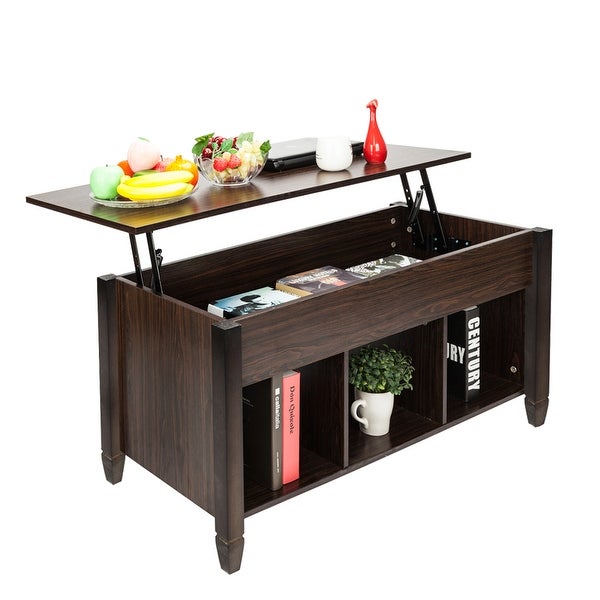 Wood Lift Top Coffee End Table with Storage