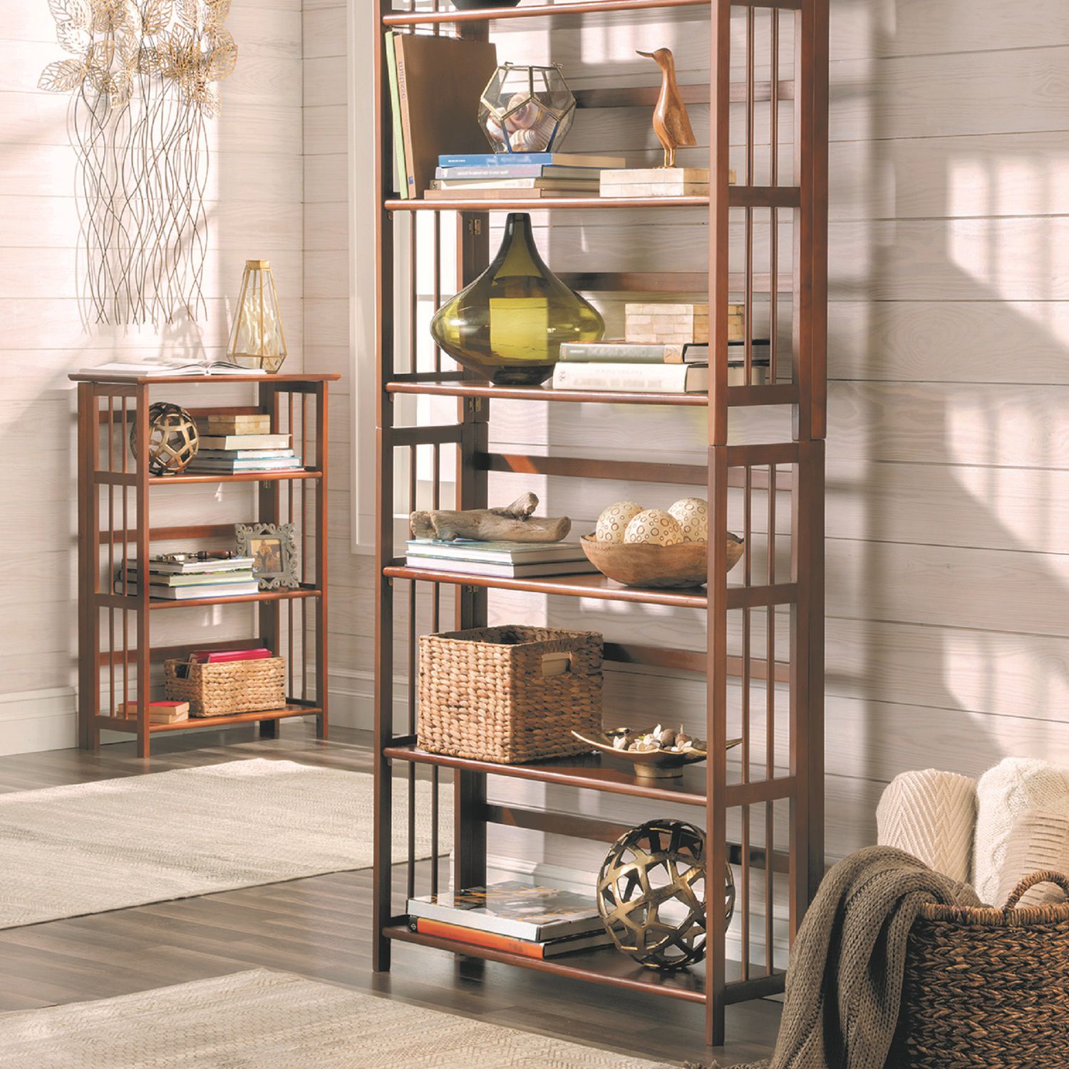 Casual Home 3-Shelf Folding Stackable Bookcase