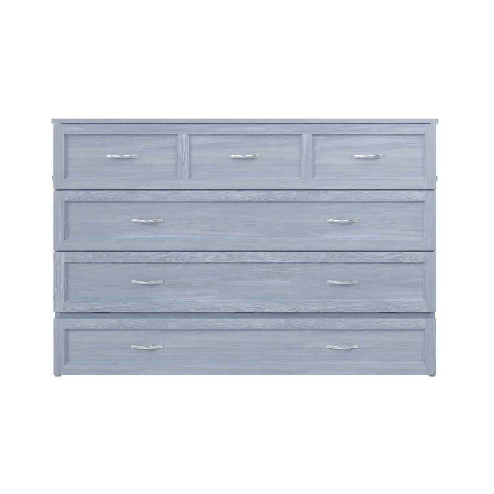 Northfield Queen Murphy Bed Chest in Driftwood