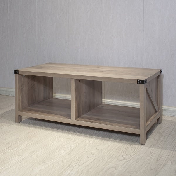 2-Tier Coffee Table with Shelf