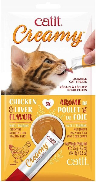 Catit Creamy Chicken and Liver Flavor Lickable Cat Treats