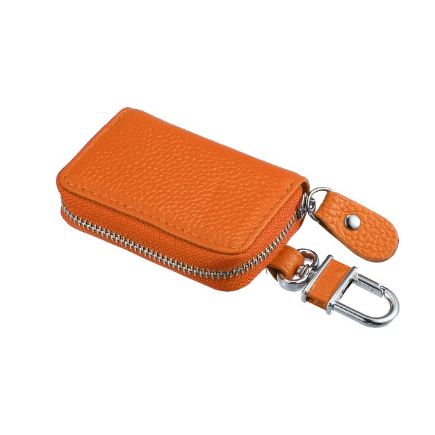 Unique Bargains Faux Leather Zipper Car Key Case