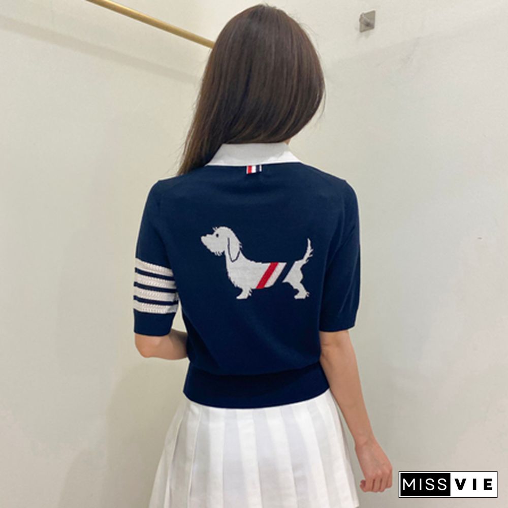 Y2K Clothes Tops Graphic Knit T Shirts Women Cothing Summer Clothes For Womens Kawaii Harajuku Korea Fashion Short Sleeves