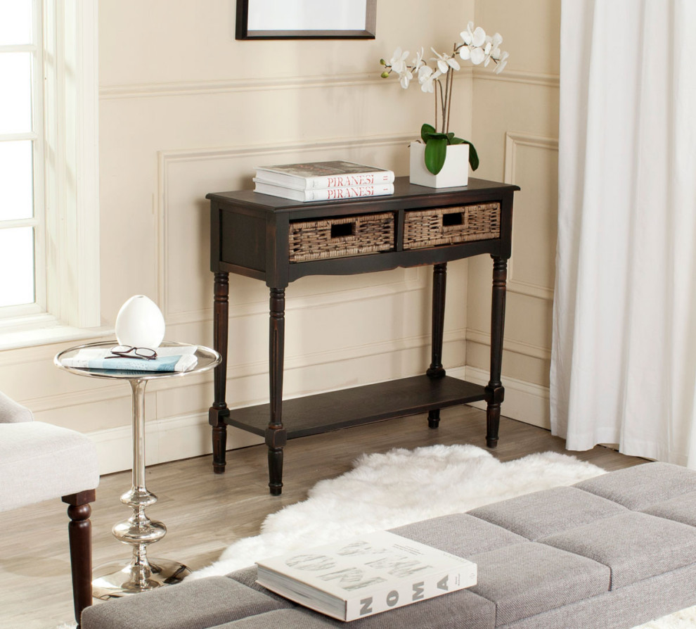 Prim 2 Drawer Console Brown   Traditional   Console Tables   by V.S.D Furniture  Houzz