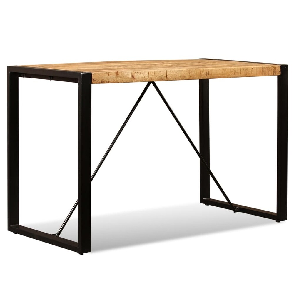 vidaXL Dining Table Solid Rough Mango Wood 47.2\