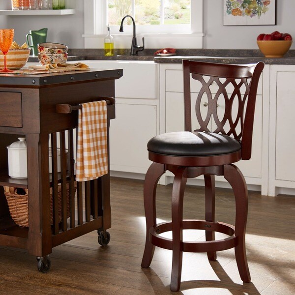 Verona Swivel High Back Counter Height Stool by iNSPIRE Q Classic