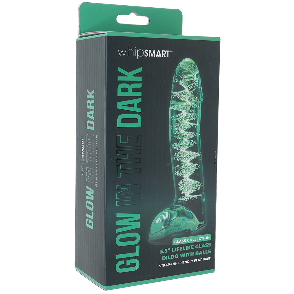 Whipsmart Glow In The Dark Ballsy Glass Dildo