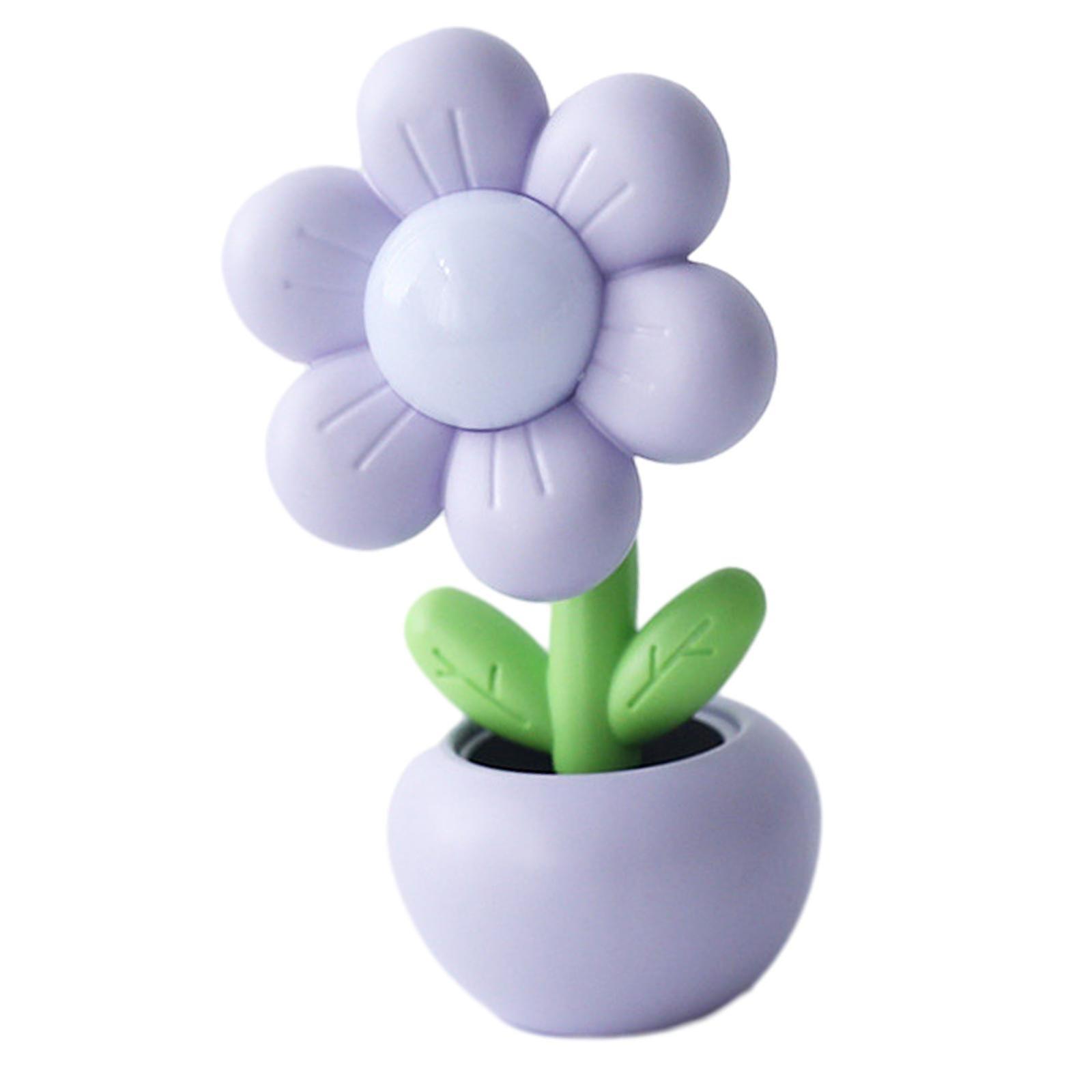 Mini Led Flowers Night Light Potted Flower Lamp For Living Room Desktop Party Violet