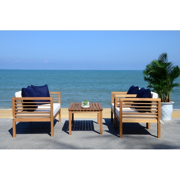 SAFAVIEH Outdoor Living Alda 4piece Set with Accent Pillows