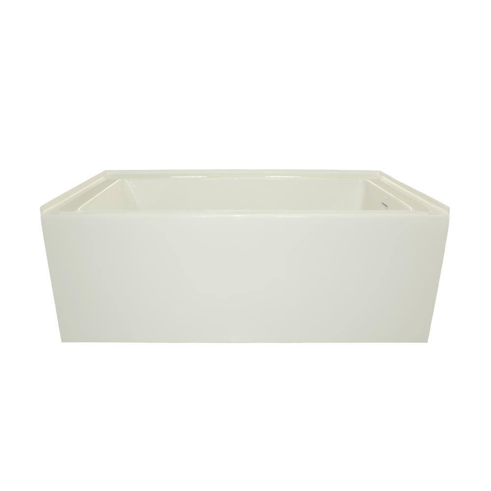 Hydro Systems Sydney 60 in. Acrylic Right Drain Rectangle Alcove Soaking Bathtub in White Linear Integral Overflow in Polished Chrome SYD6032TOWLWPCR