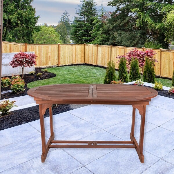 Oval Outdoor Acacia Wood Folding Patio Dining Table