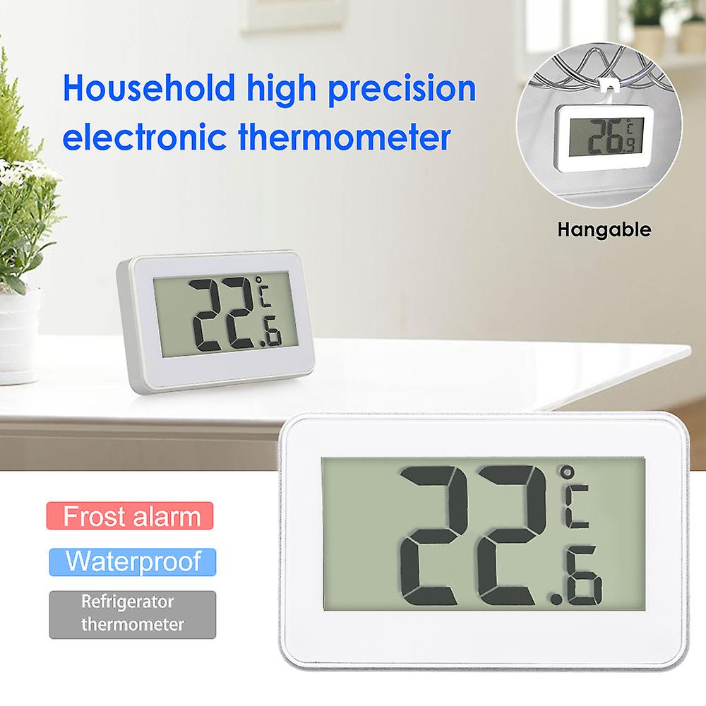 Digital Lcd Refrigerator Thermometer Fridge Freezer Thermometer With Adjustable Stand Magnet Frost Alert Home Use No.260355