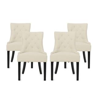 Noble House Hayden Beige Upholstered Dining Chairs (Set of 4) 82898