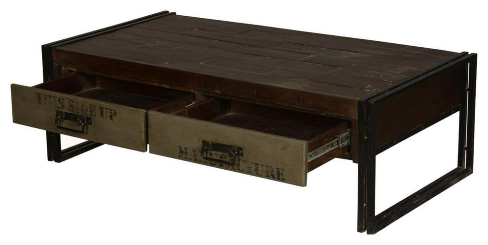 Philadelphia Modern Rustic Reclaimed Wood  ampMetal Coffee Table   Industrial   Coffee Tables   by Sierra Living Concepts Inc  Houzz