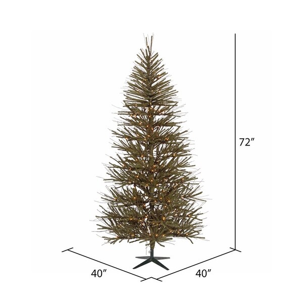 Vickerman 6' Vienna Twig Artificial Christmas Tree，Warm White Duralit LED Lights