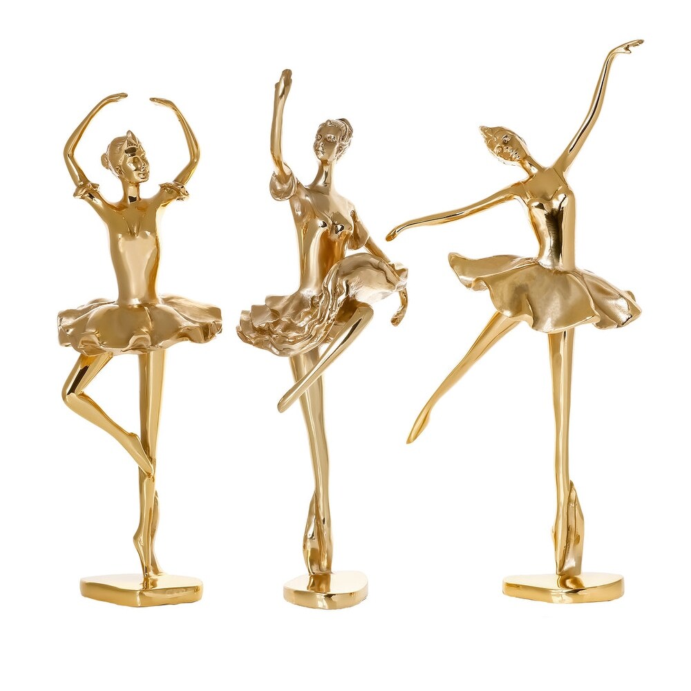 Vintage Brass Ballerina Handmade Sculpture Ballerina set of 3