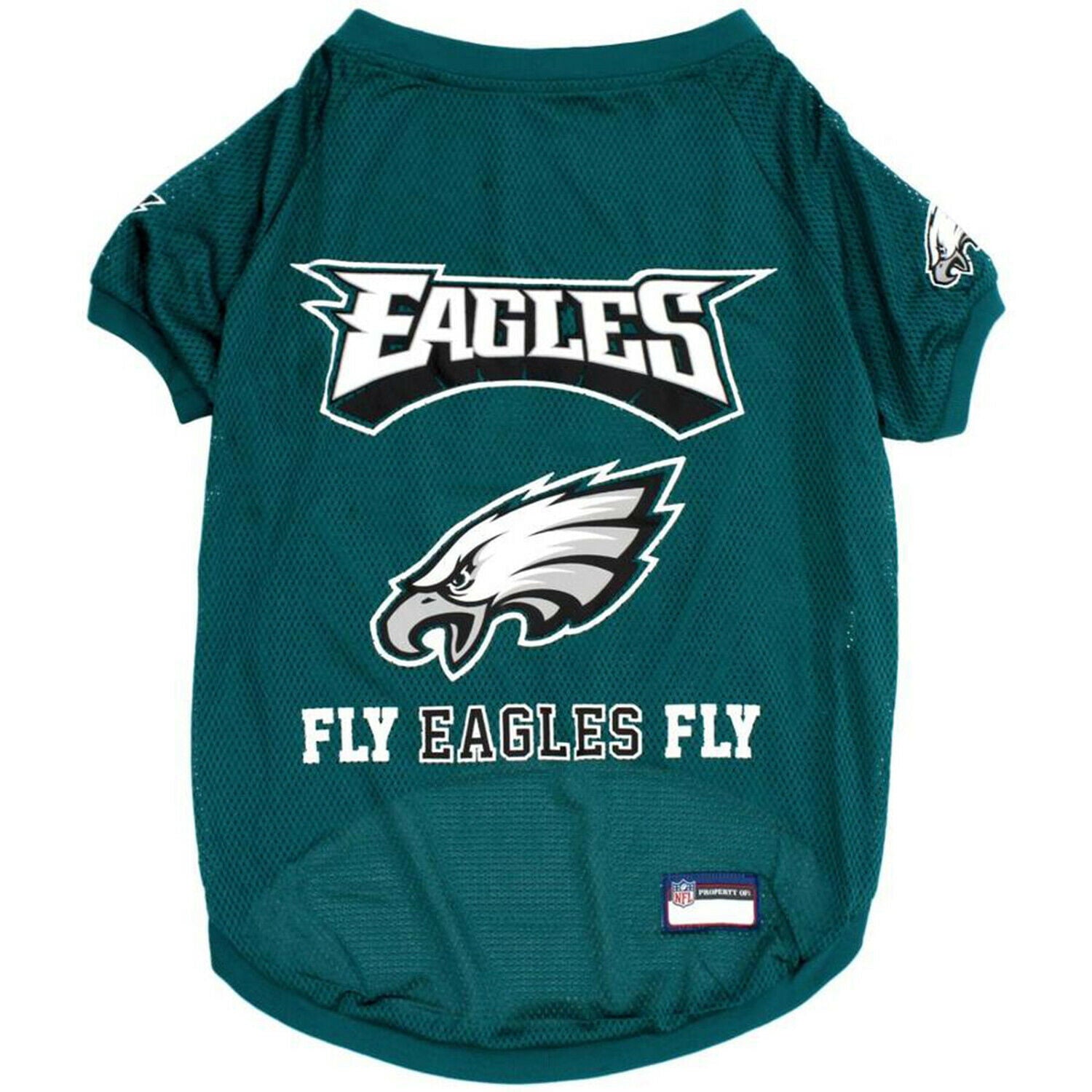 Pets First NFL Philadelphia Eagles DOGS and CATS Premium Raglan Mesh Jersey. Licensed， Durable， Breathable Jersey - Medium