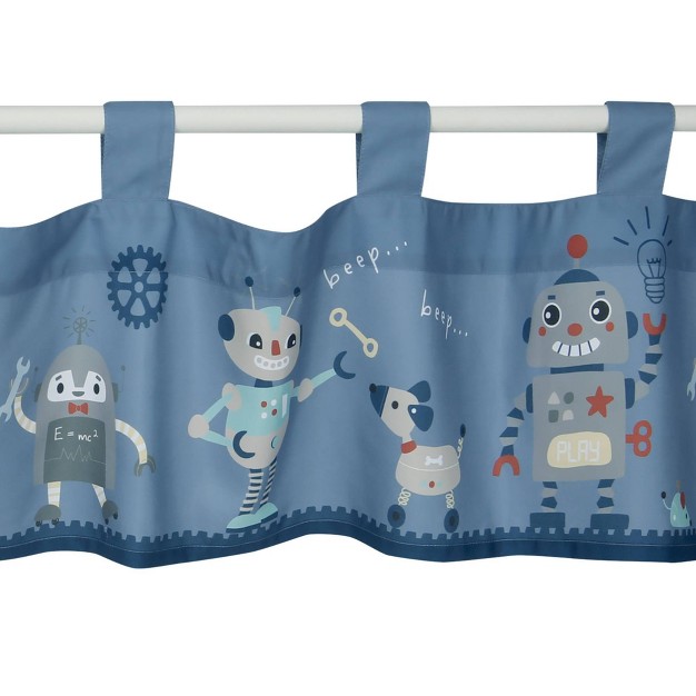 Bedtime Originals Robbie Robot Window Valance Blue