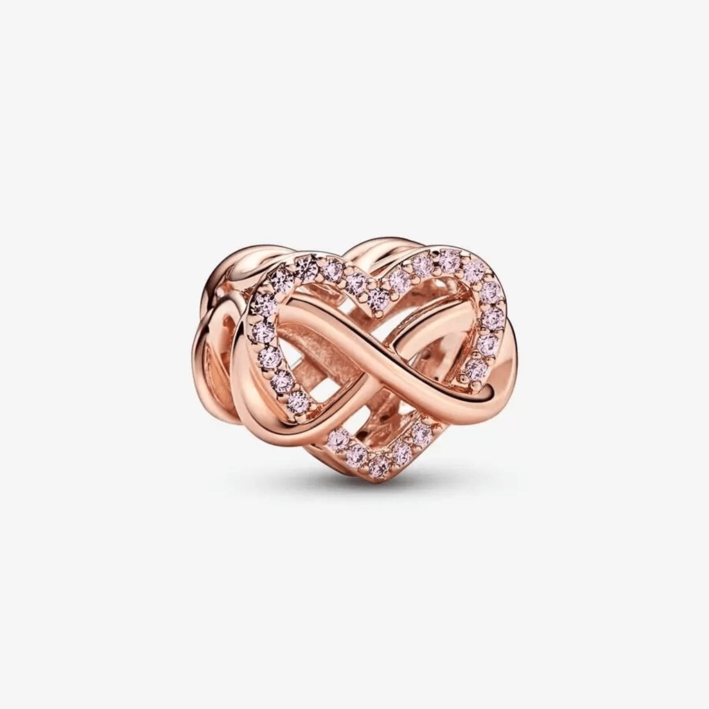 PANDORA  Family Infinity Pink Heart Charm