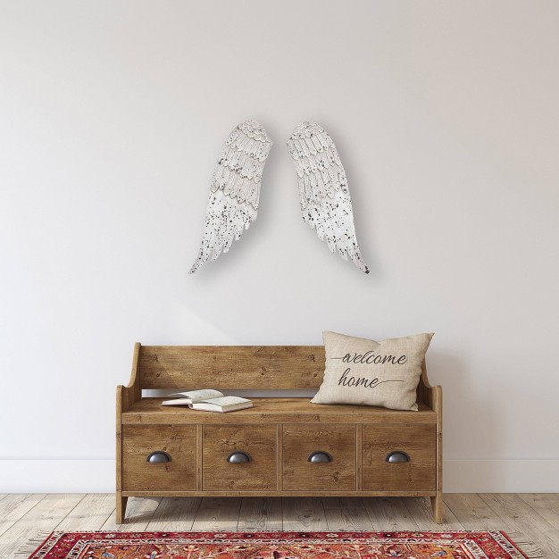 Wooden Wing Wall Art 2pc Storied Home