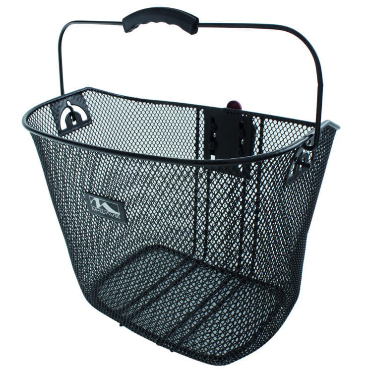 M-Wave Reinforced Wire Bicycle Basket (Black， 37 x 26 x 25-cm)