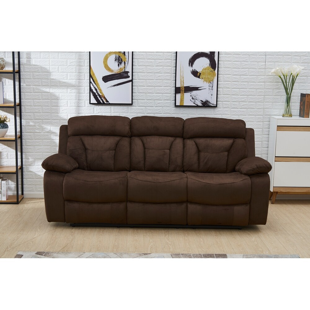 Betsy Furniture 2 Piece Microfiber Reclining Living Room Set  Sofa and Loveseat