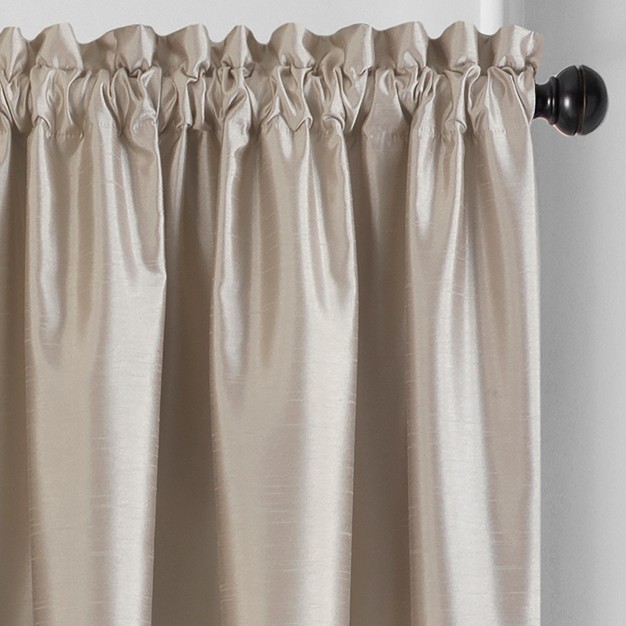 Colette Faux Silk Blackout Single Window Curtain Panel Elrene Home Fashions