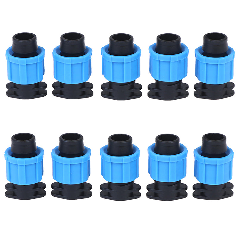 10PCS 16mm Drip Irrigation Tape End Plug Pipe Fitting Connectors Thread Lock