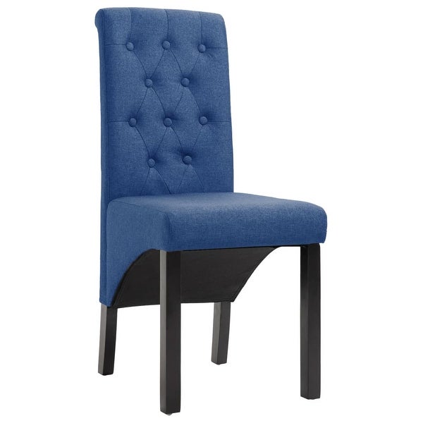 vidaXL Dining Chairs 2 pcs Blue Fabric