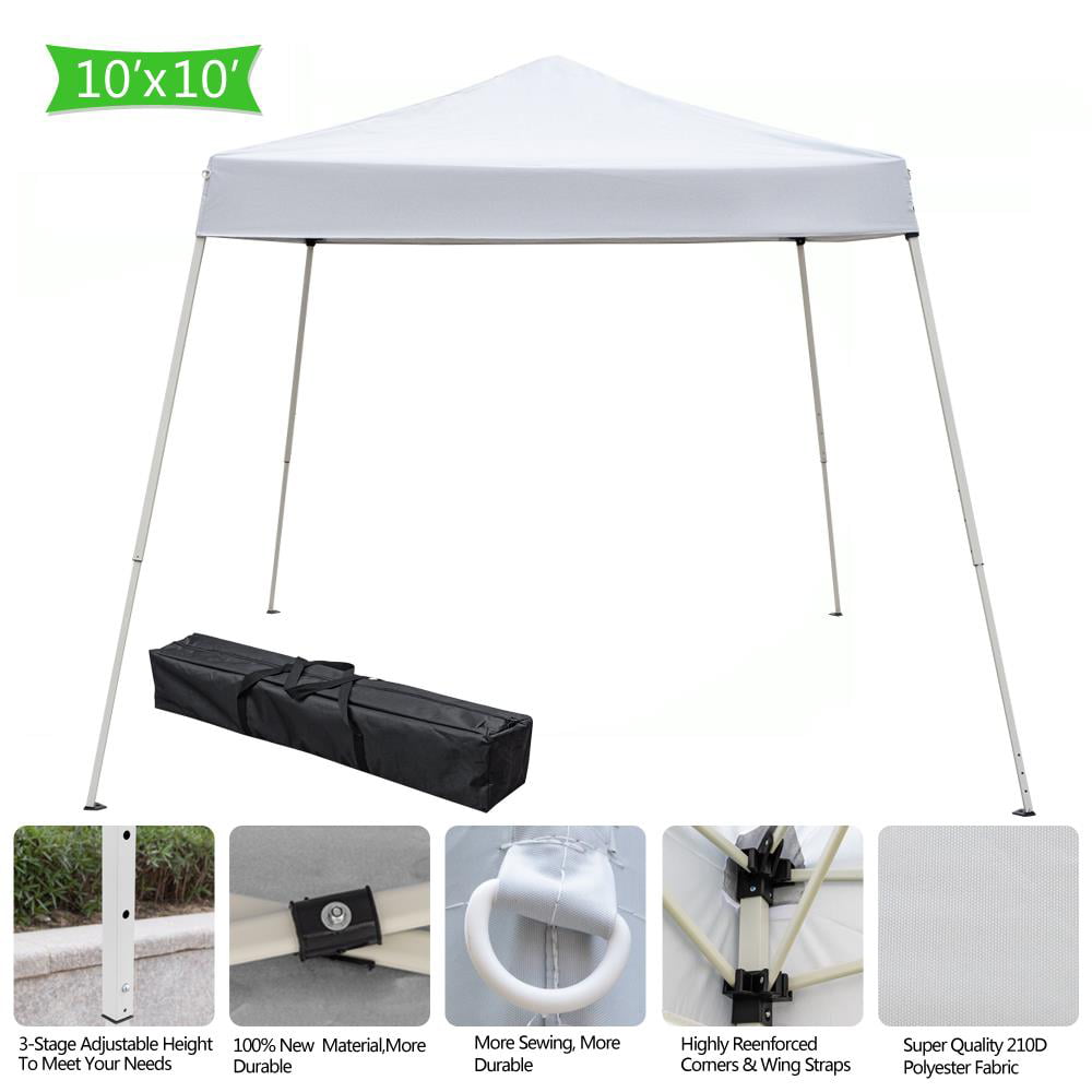 UBesGoo 10' x 10' Pop-Up Canopy Tent Waterproof Folding Tent with Carry Bag