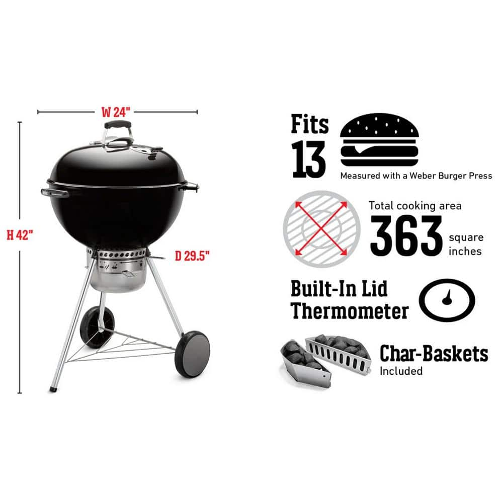 Weber 22 in. Master-Touch Charcoal Grill in Slate Blue 14513601