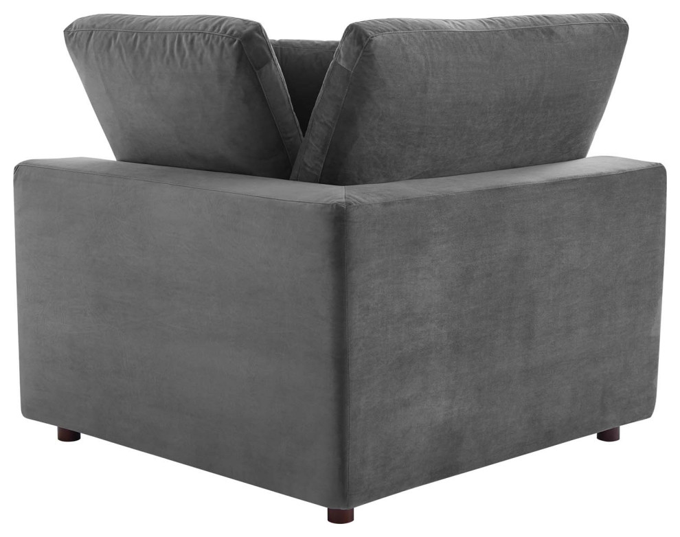 Commix Down Filled Overstuffed Performance Velvet 3 Seater Sofa   Transitional   Sofas   by Beyond Design  ampMore  Houzz